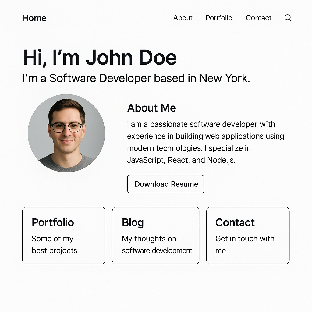 Personal Portfolio Website preview